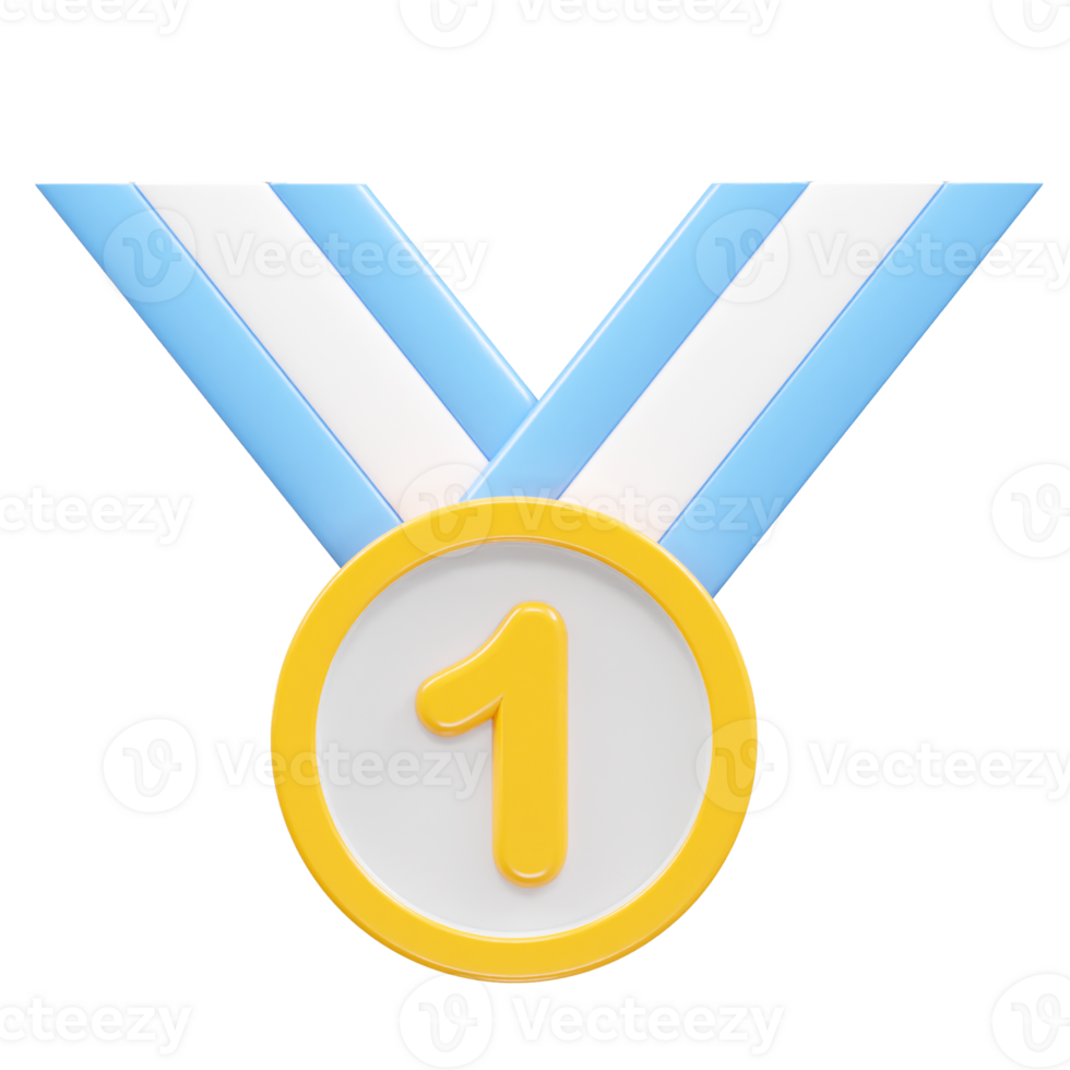 mästare medalj ikon illustration 3d tolkning element png