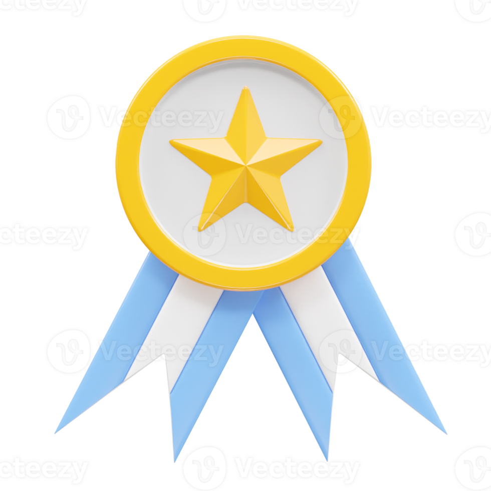 Champion medal icon illustration 3d rendering element png