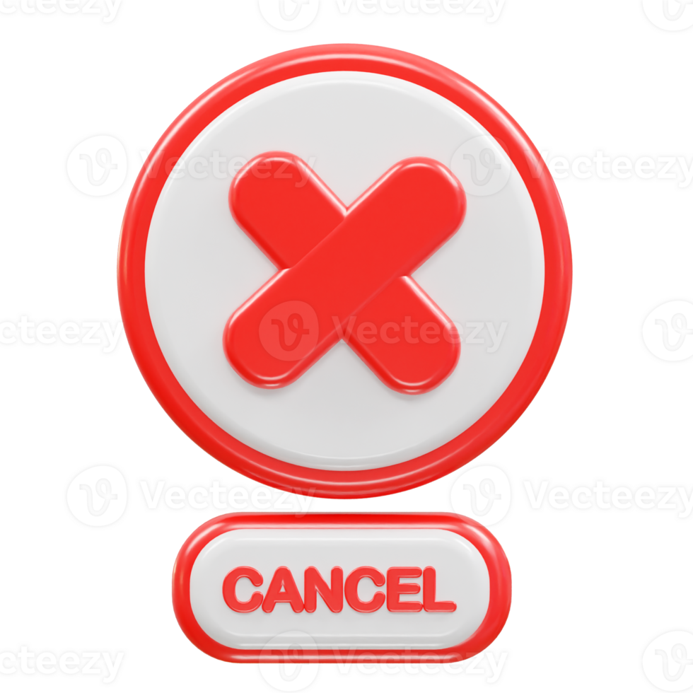 Cancel warning icon illustration element png