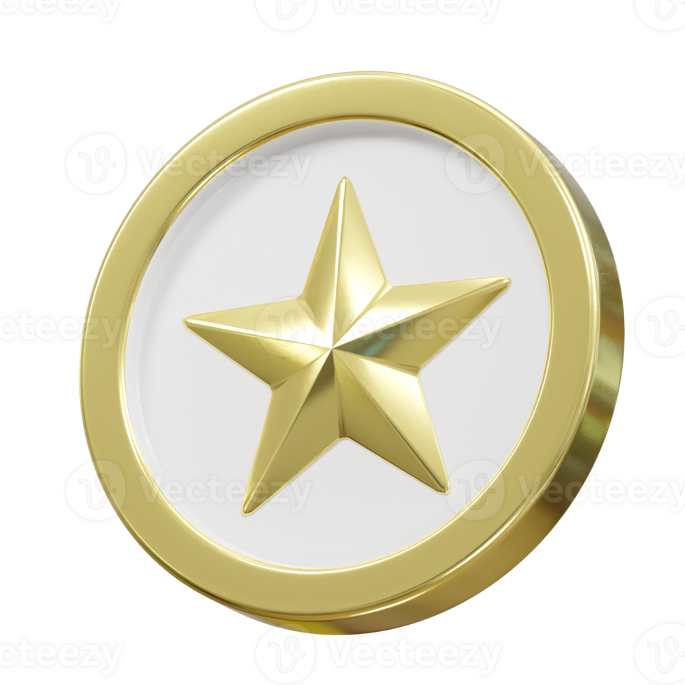 Champion medal icon illustration 3d rendering element png