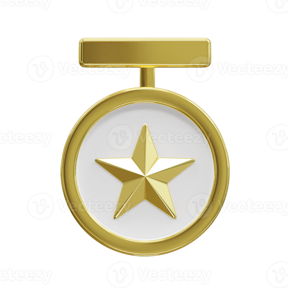 Champion medal icon illustration 3d rendering element png