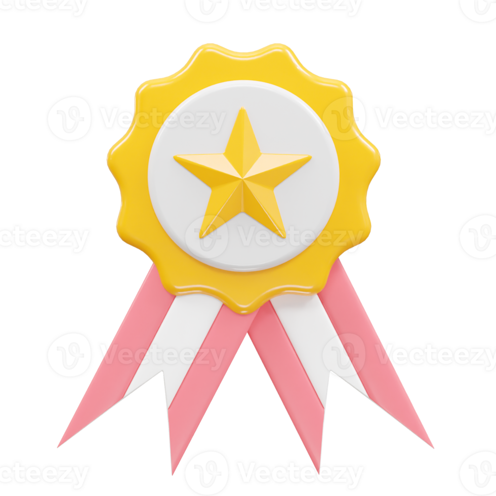 Champion medal icon illustration 3d rendering element png