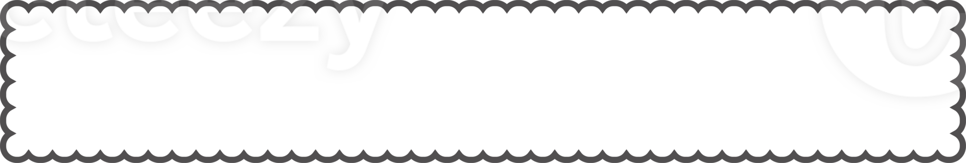 Scallop edge rectangle frame. Outline shape with lace png