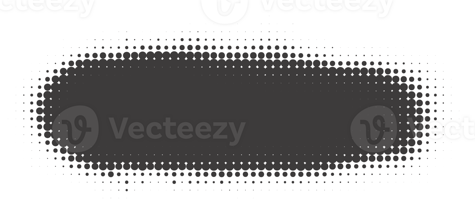 Halftone dotted shape. Paint blob with noisy effect. Abstract splatter stroke png