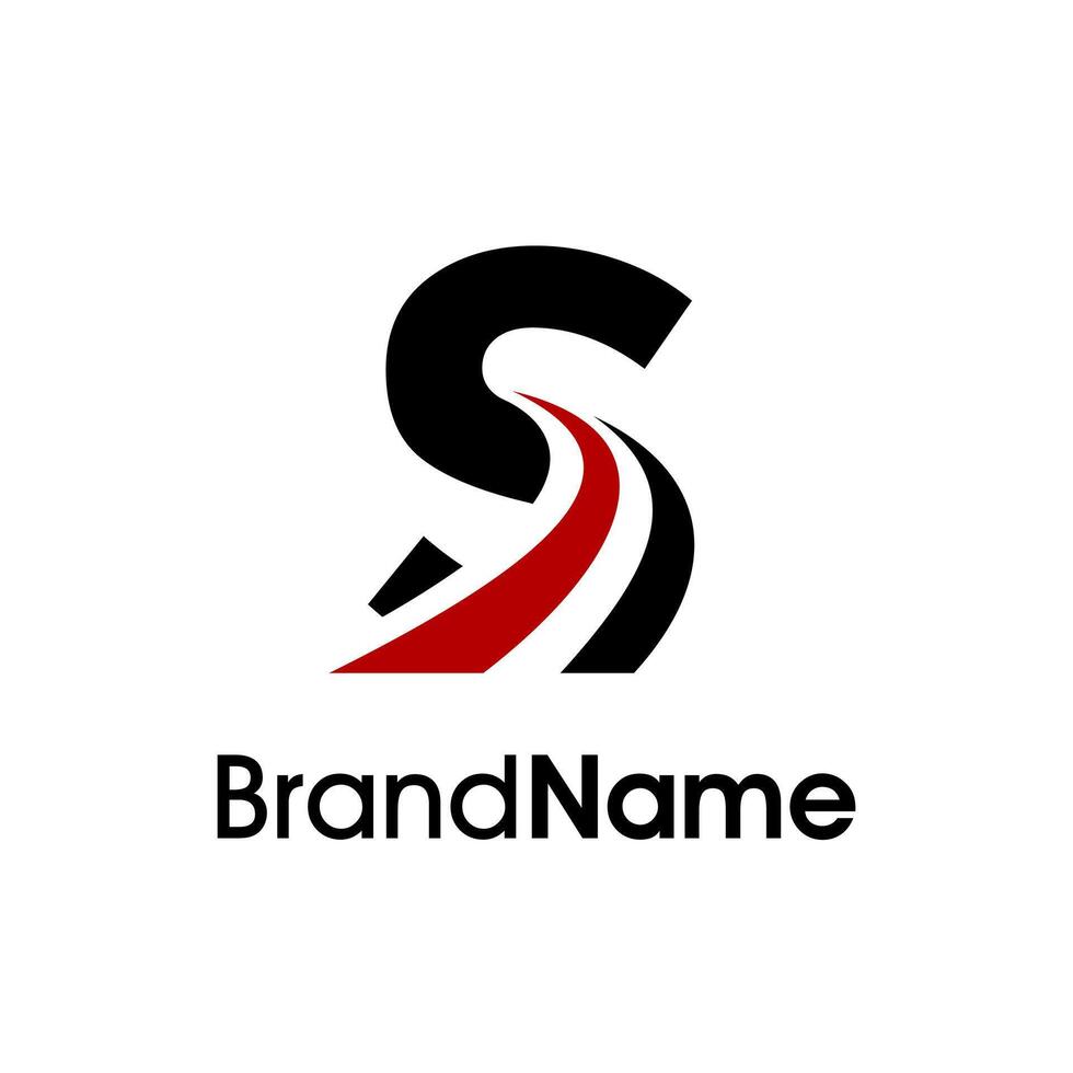 Simple Initial S Road Logo vector
