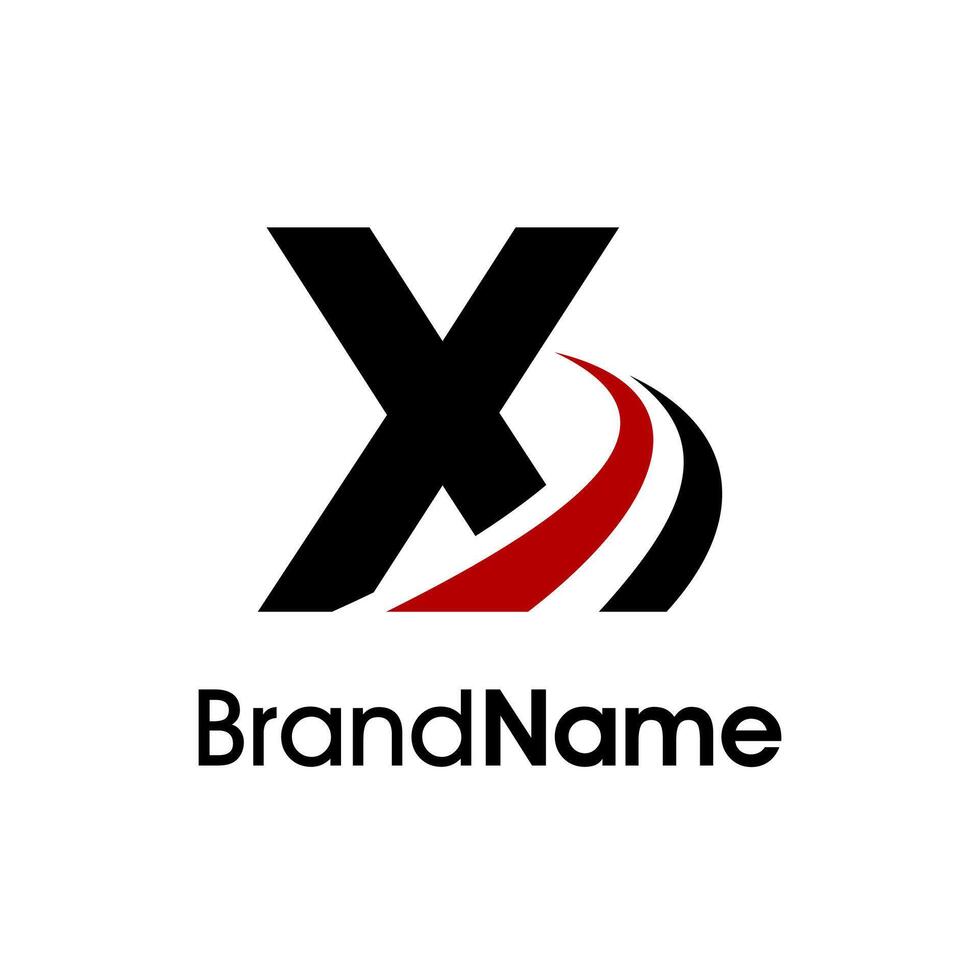 Simple Initial X Road Logo vector