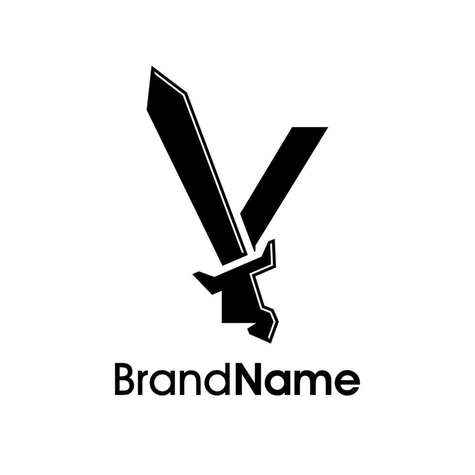 Simple Initial Y Sword Logo vector