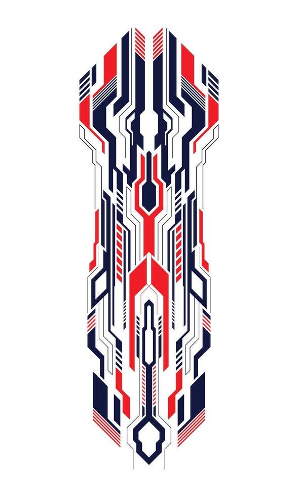 Futuristic cyberpunk abstract stripes graphic design vector