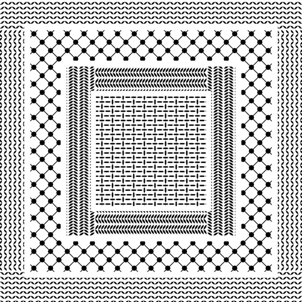 Keffiyeh scarf fabric pattern background vector