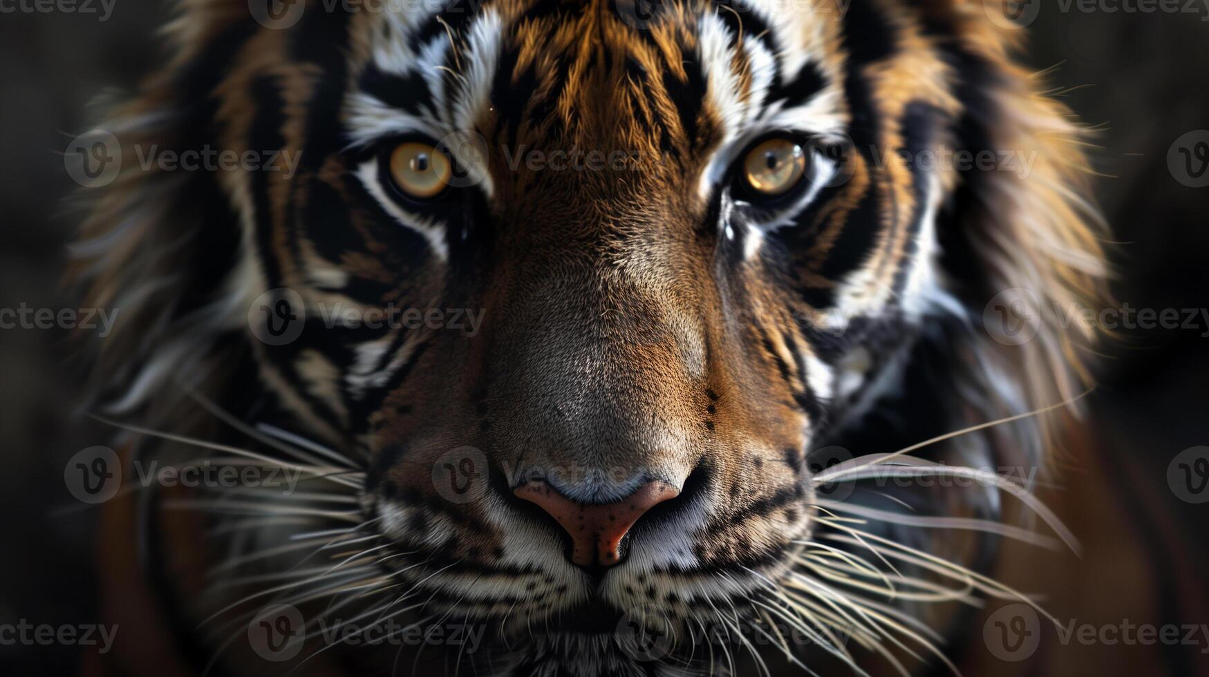 A powerful image of a majestic endangered animal with a message about conservation efforts photo