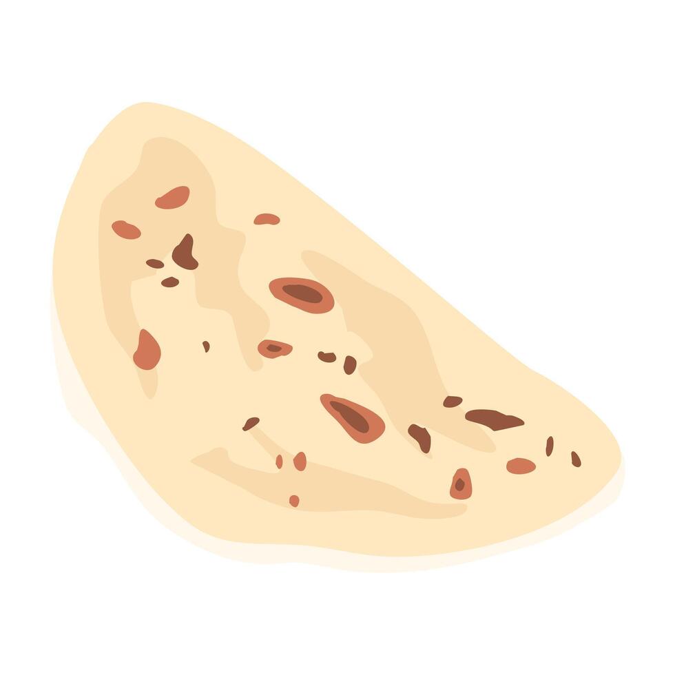 Indian bread or Fulka or phulka vector