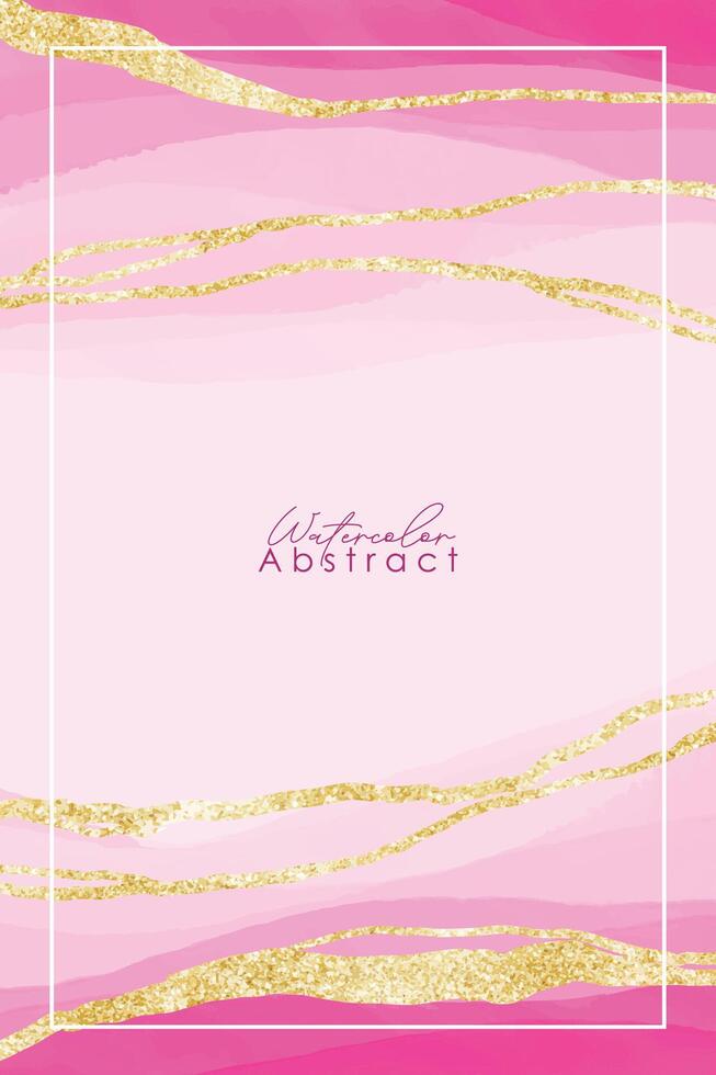 Luxury pink and gold marble abstract background vector