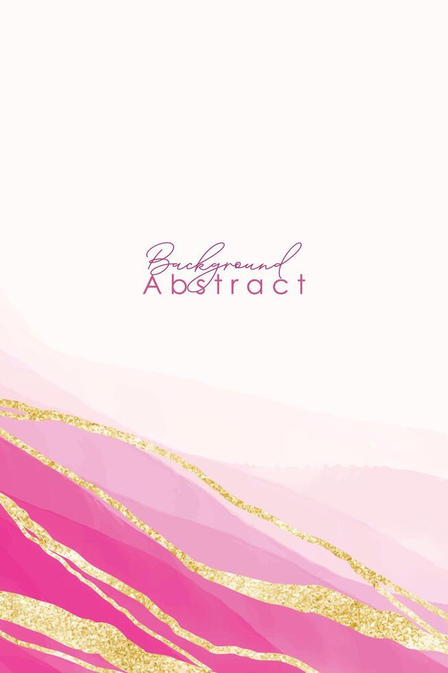 Luxury pink and gold marble abstract background vector