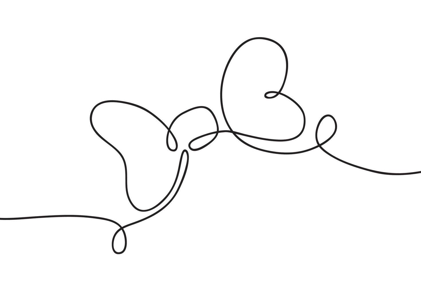 Bow tie one continuous line drawing. Abstract black and white minimal single line art style. vector