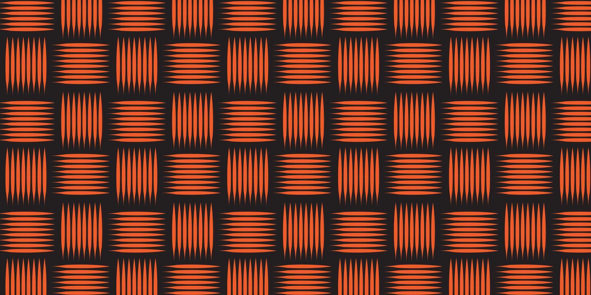 Abstract geometric pattern with lines, webbing, rhombuses Seamless background. Black and red vector