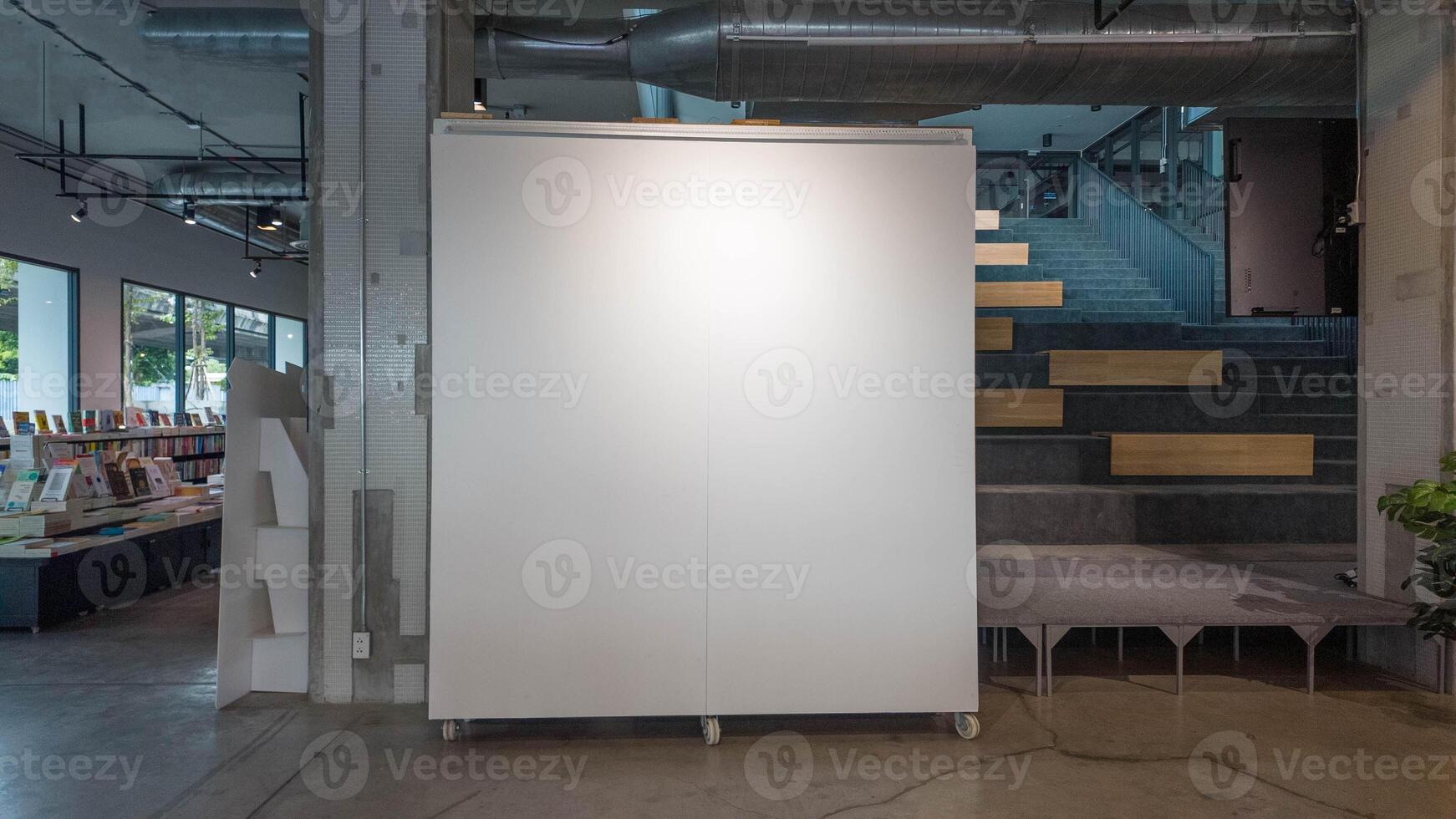 Banner template poster design advertisement business display mock up billboard commercial placard marketing modern advertisement white isolated frame paper canvas object model message screen paper art photo