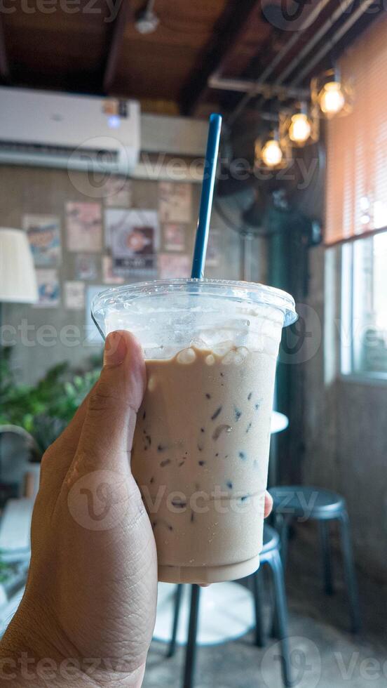 Hand cheerful body part hold coffee cup drink caffeine cool cold cappuccino latte americano espresso food drink black cofffee mug steam saucer object cafe break refreshment aroma mocha liquid steam photo