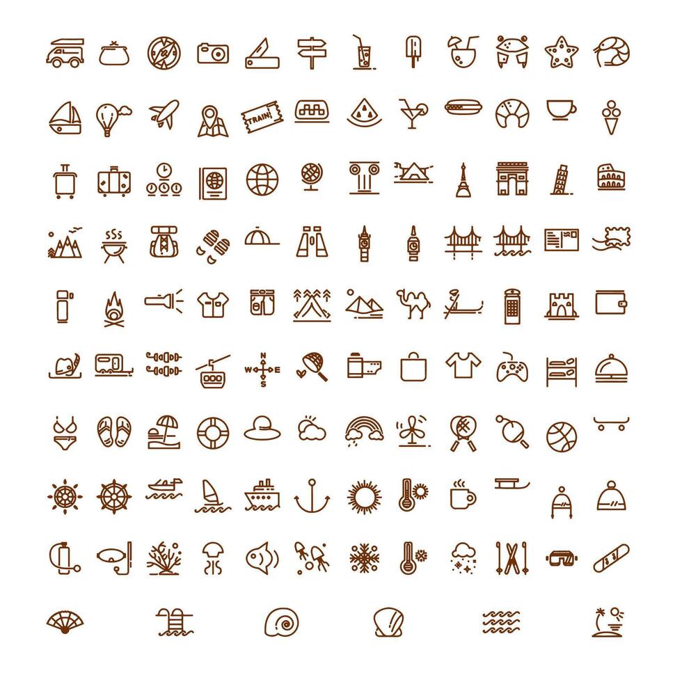 Journaling icon set vector