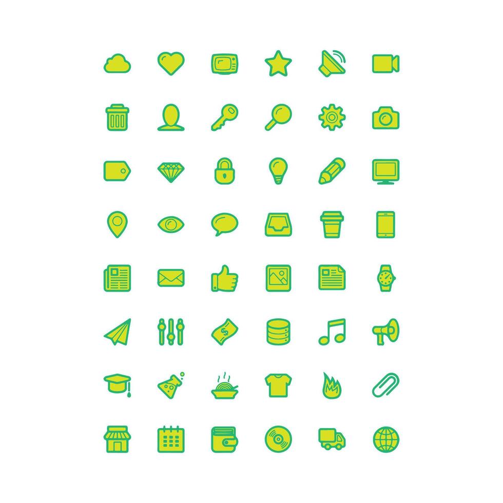 icon set library vector