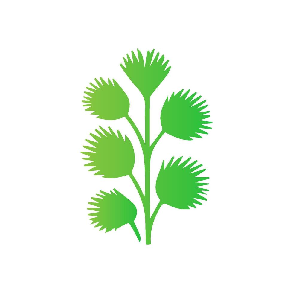 Leaves icon on isolated background. Collection green leaf. Elements design for natural, eco, vegan, bio labels vector