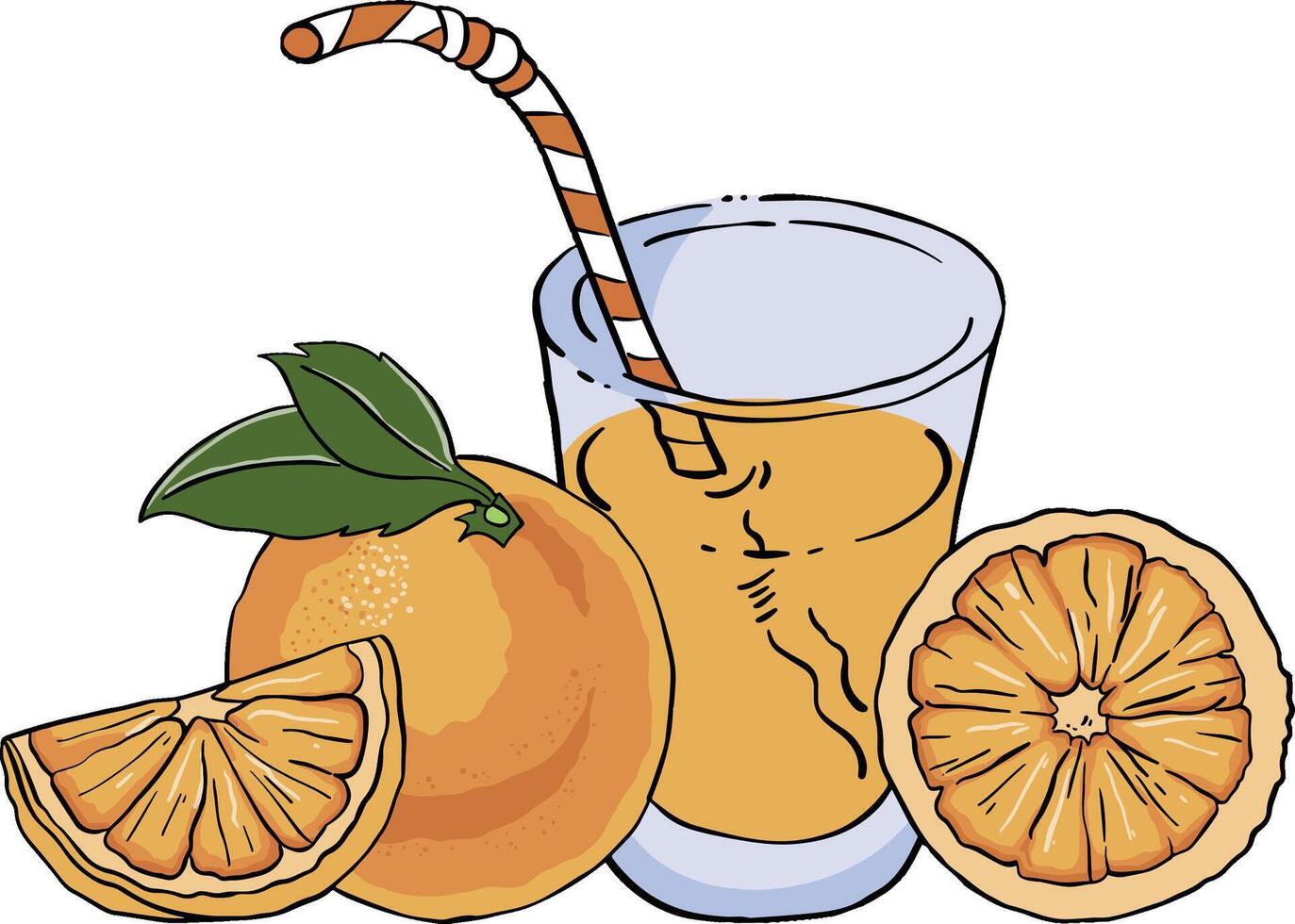 the orange juice vector