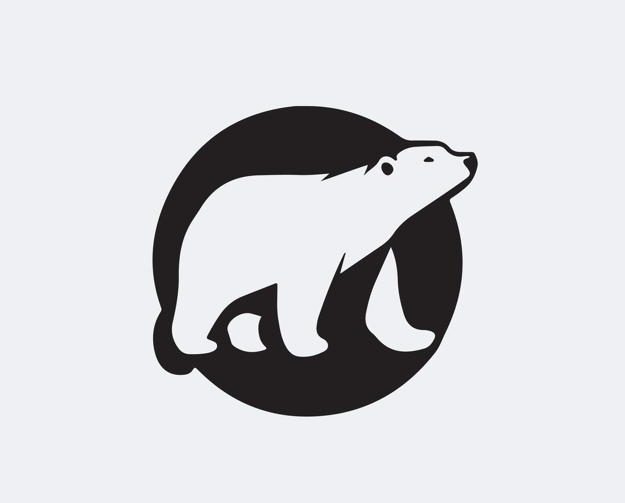 Bear logo white background vector