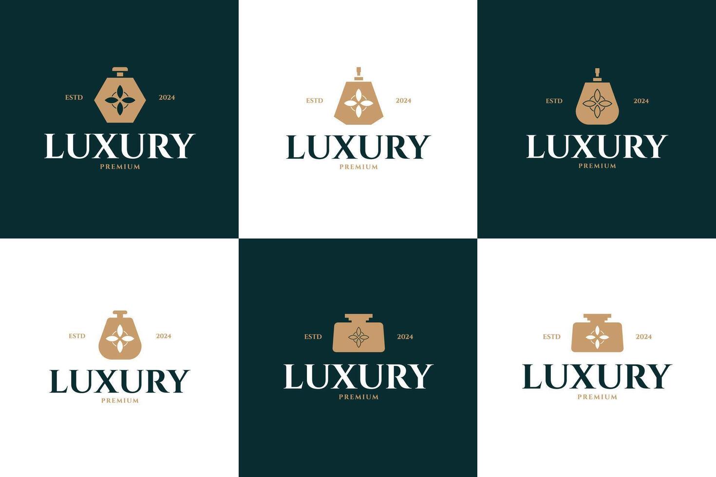Luxury perfume logo design template illustration idea vector