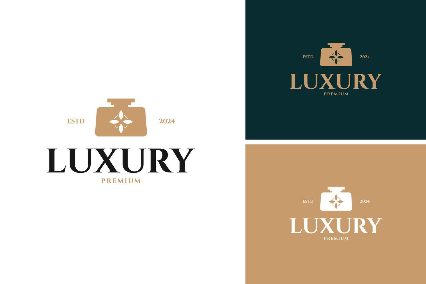 Luxury perfume logo design template illustration idea vector