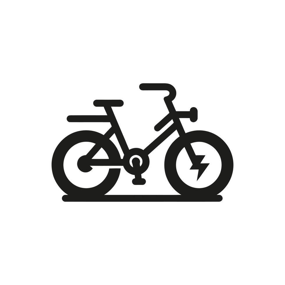 Electric bike silhouette set vector
