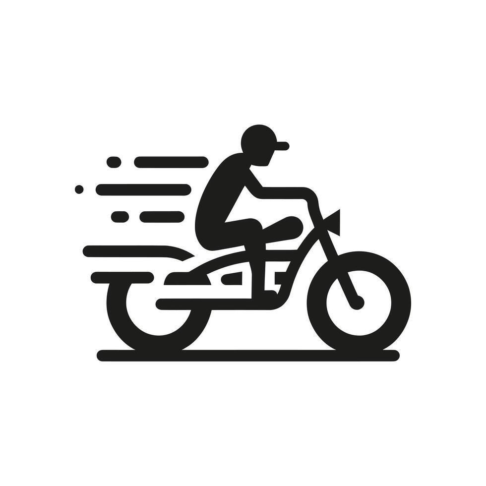 Bike silhouette hand drawn vector