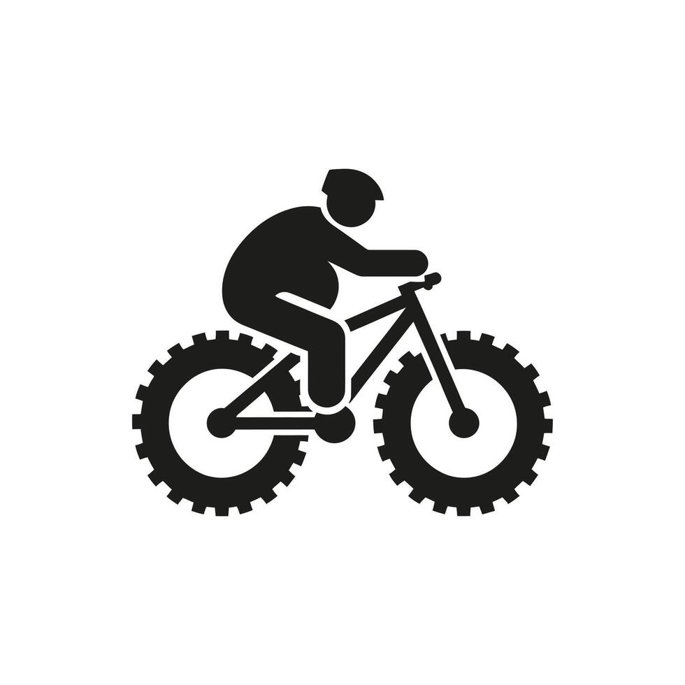 Fat bike silhouette vector