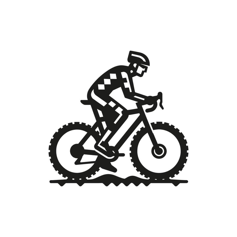 Bicycle silhouette hand drawn vector