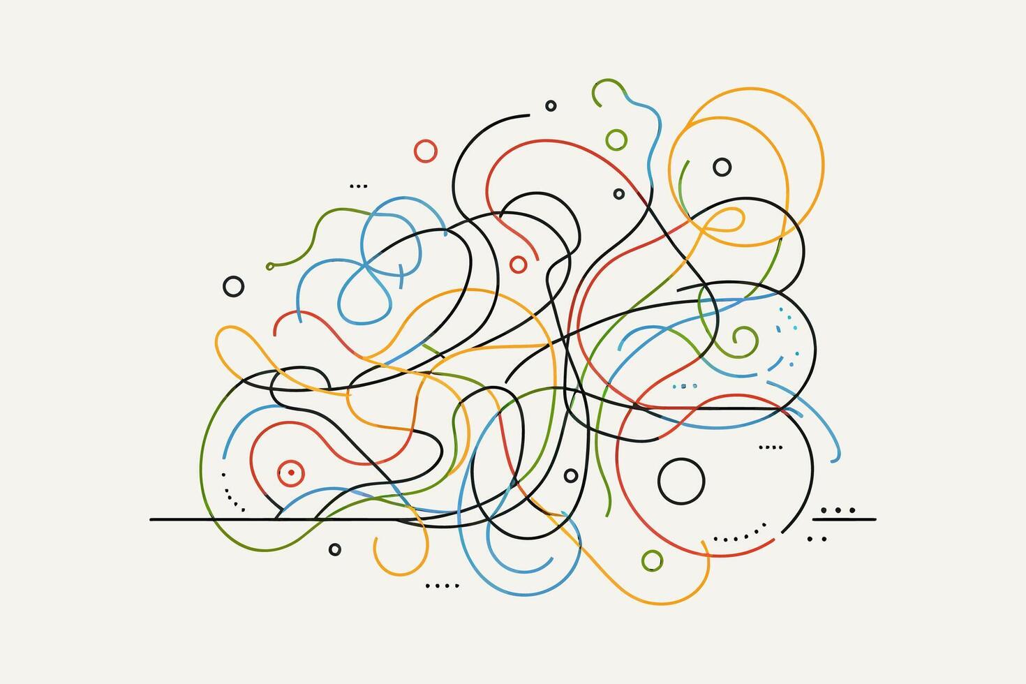 Doodle abstract background illustration vector