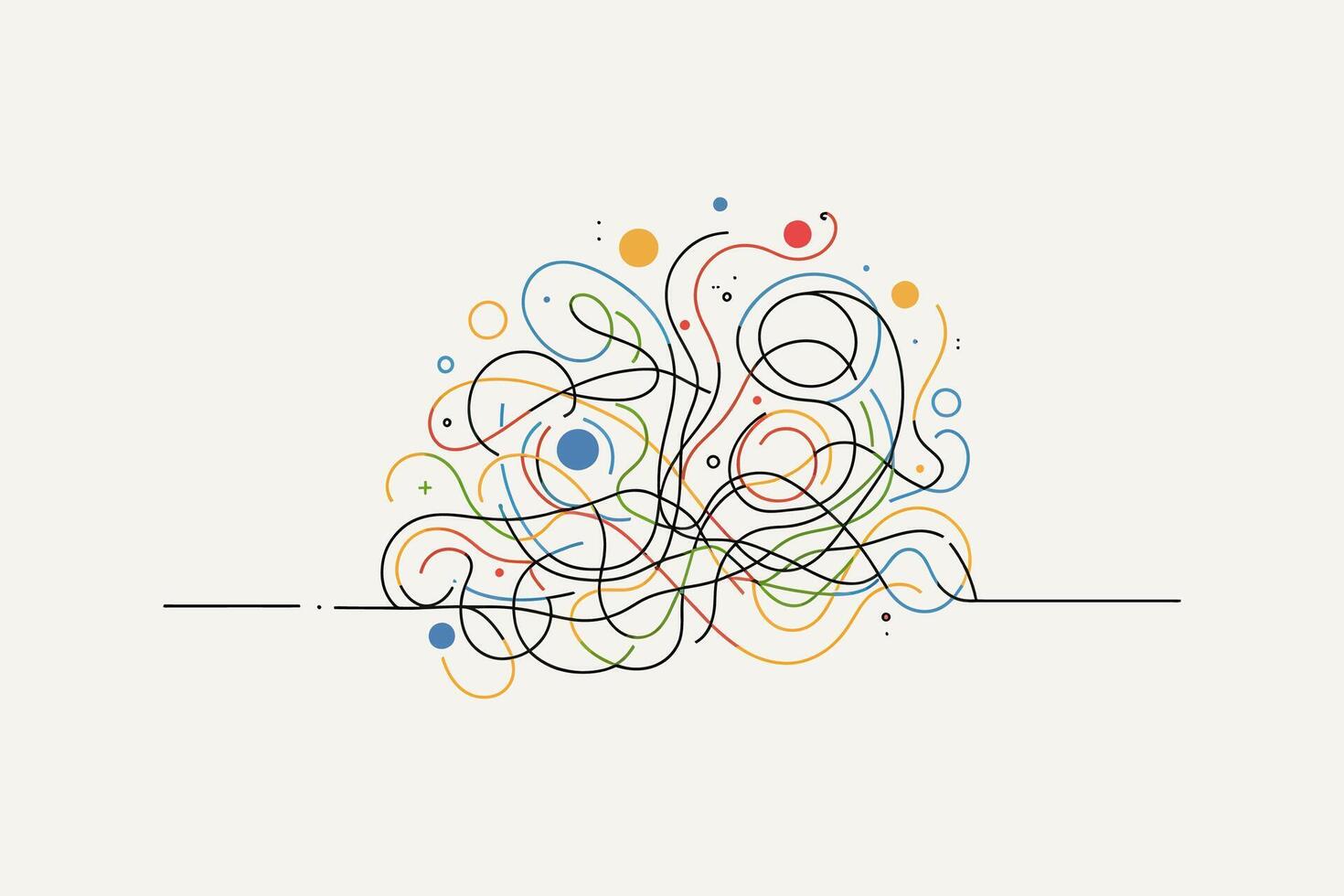 Doodle abstract background illustration vector