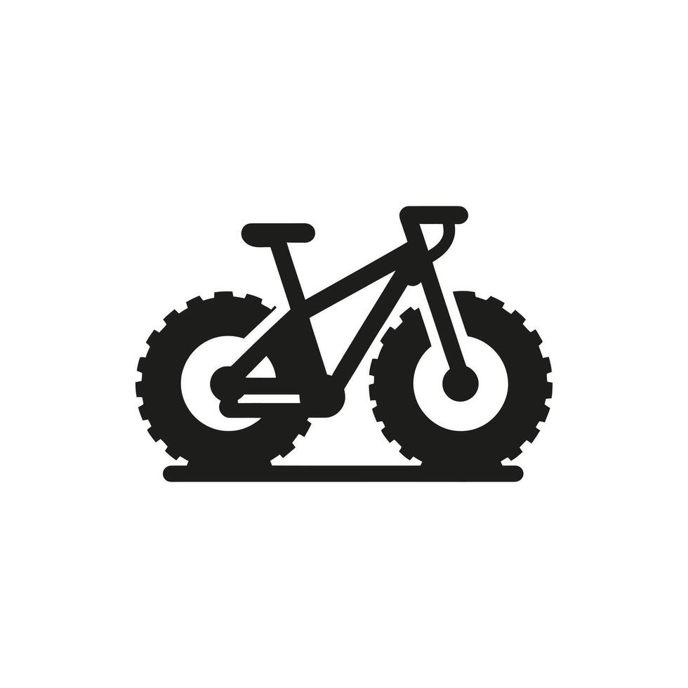 Fat bike silhouette vector