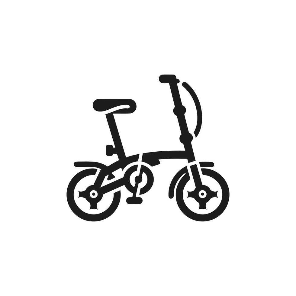 Folding Bicycle silhouette illustration vector