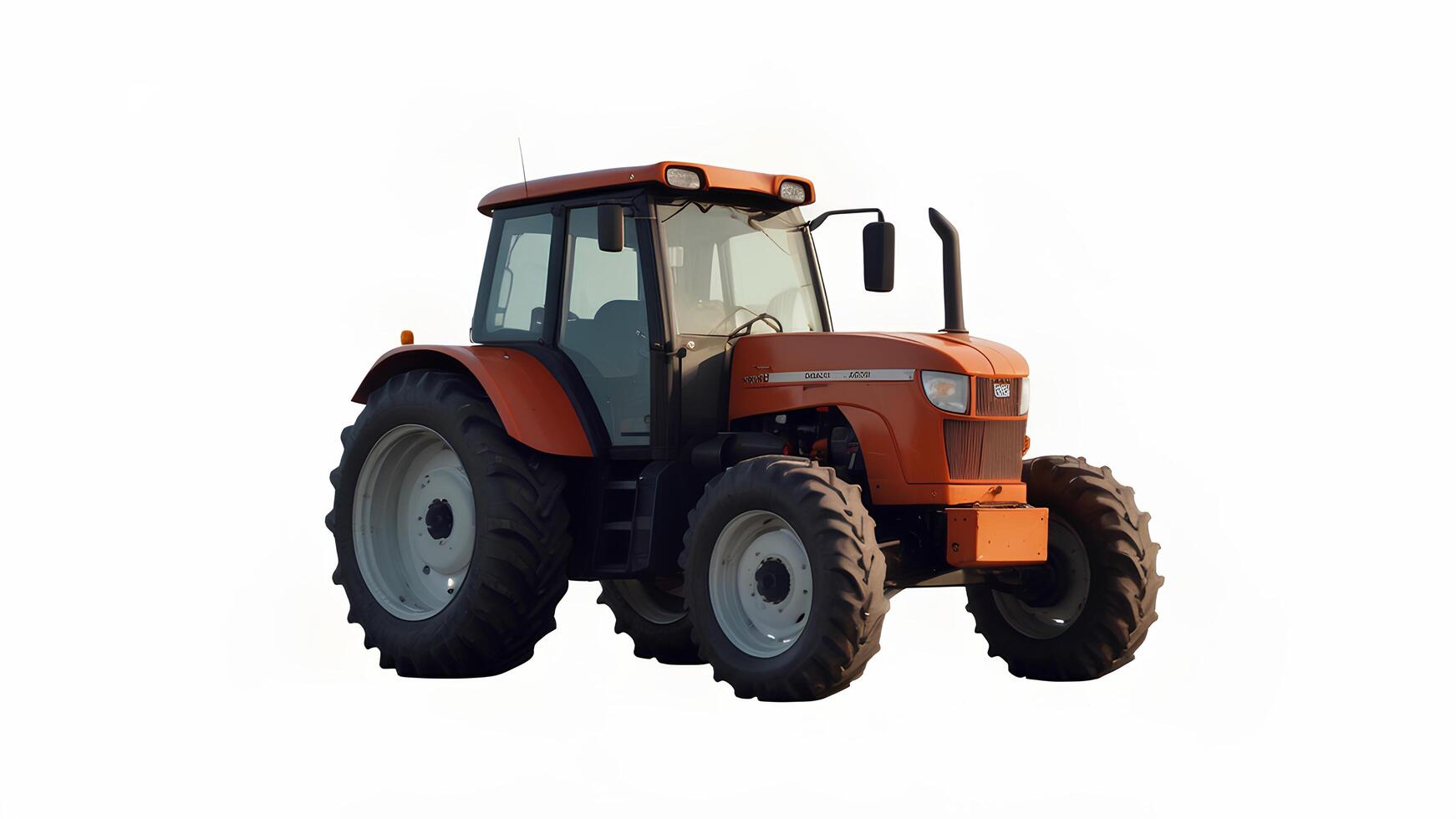 tractor posed on white background isolated photo