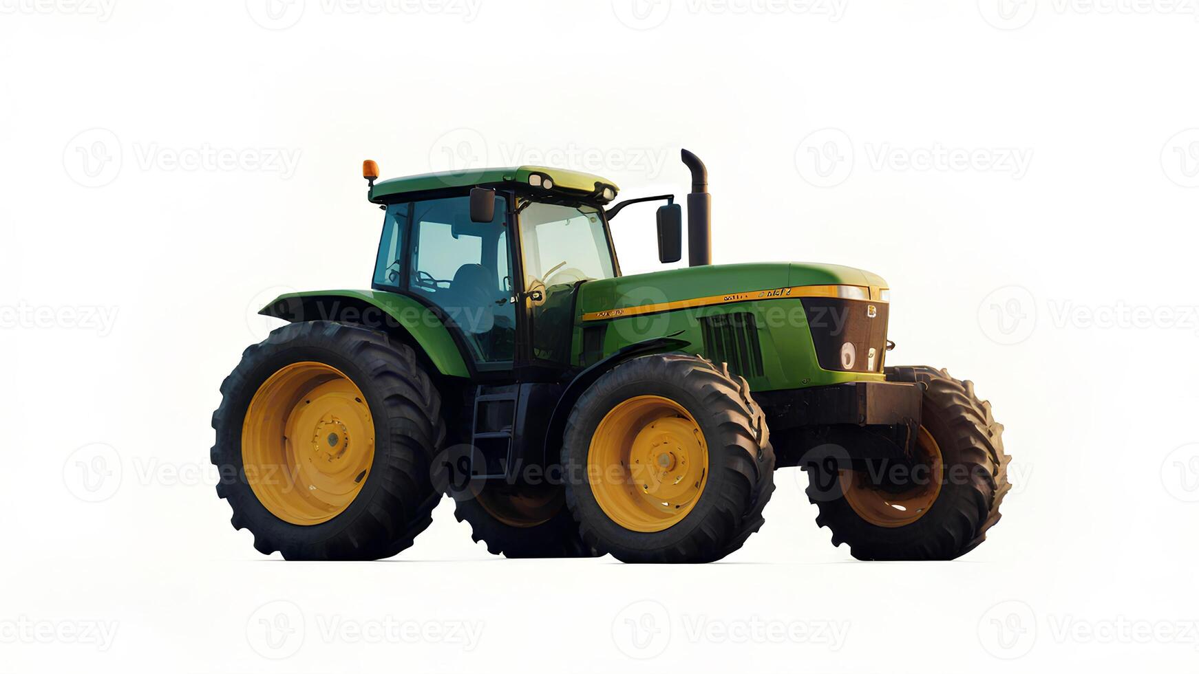 tractor posed on white background isolated photo