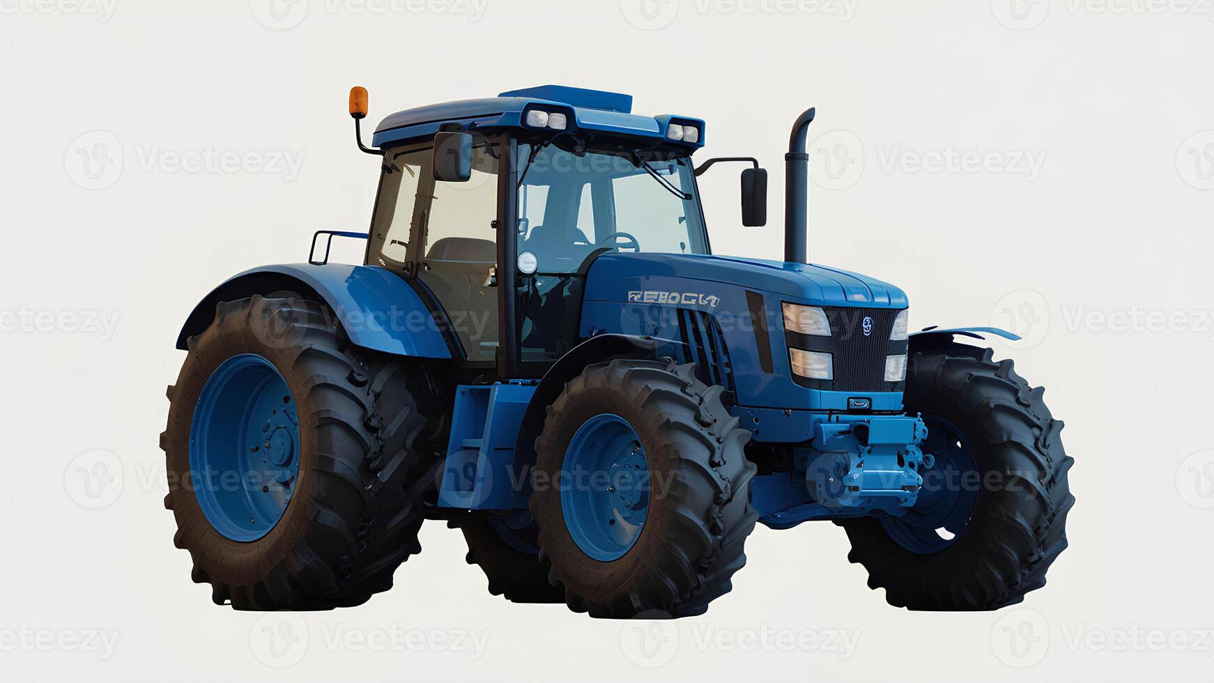 tractor posed on white background isolated photo
