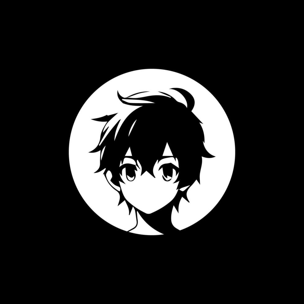 a boy head silhouette, profile image vector