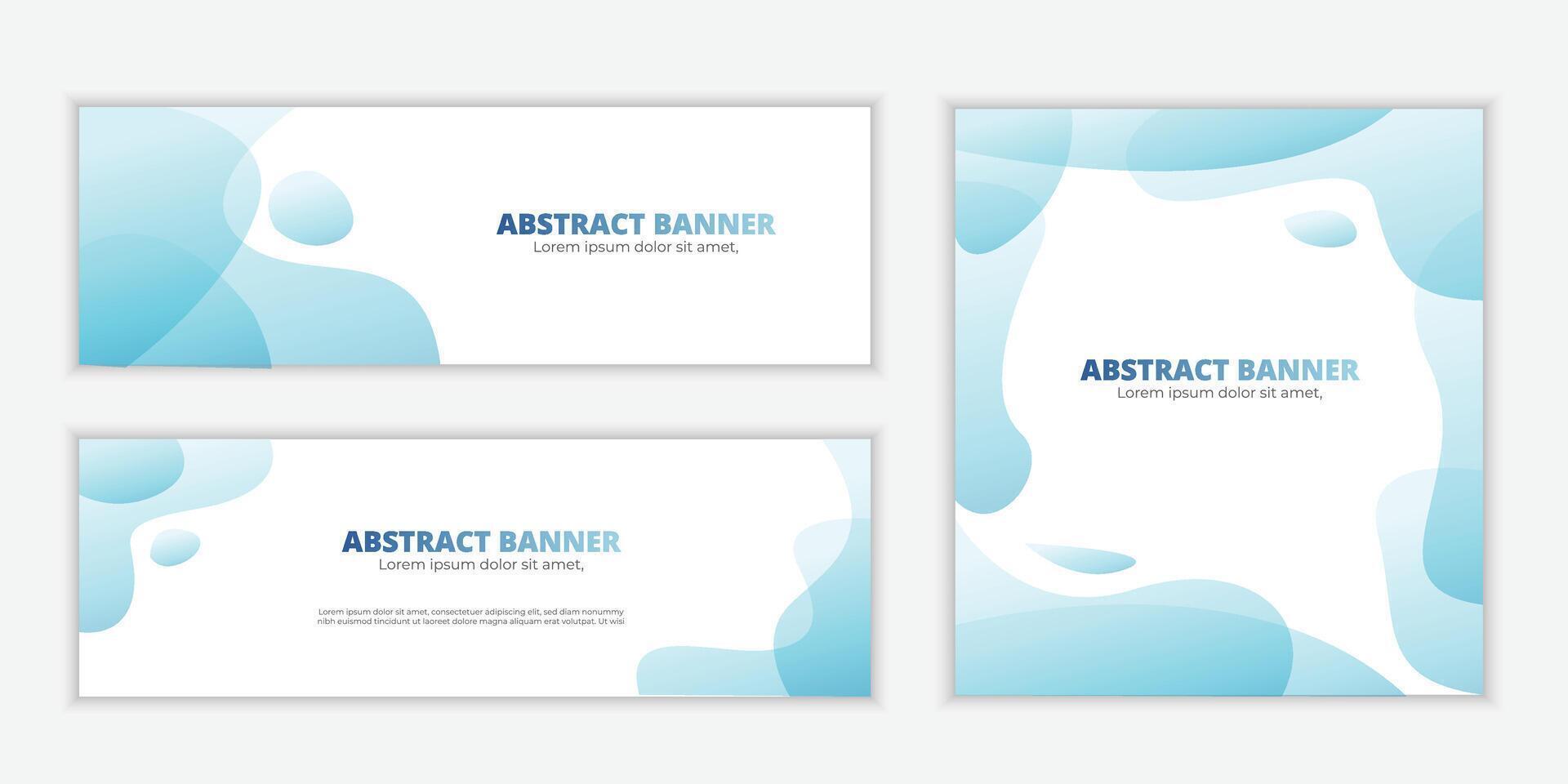 Flat design Abstract modern business background banner beautiful blue wave vector
