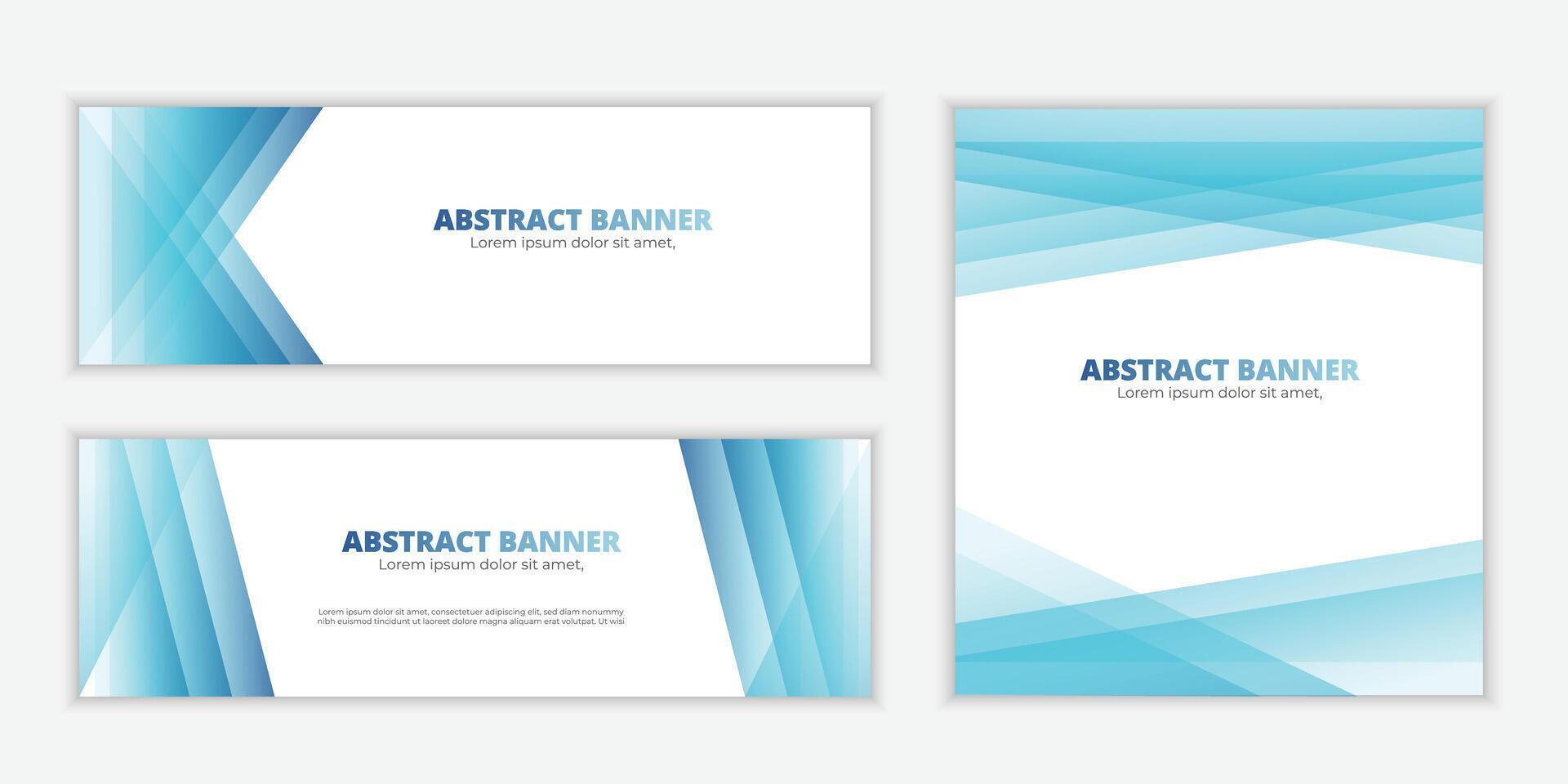 Flat design Abstract modern business background banner beautiful blue wave vector