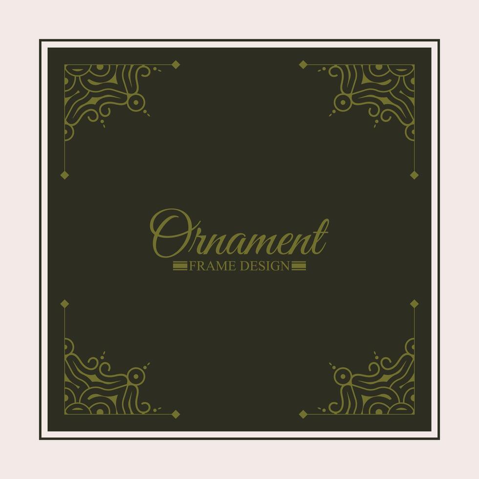 Elegant decorative frame design background vector