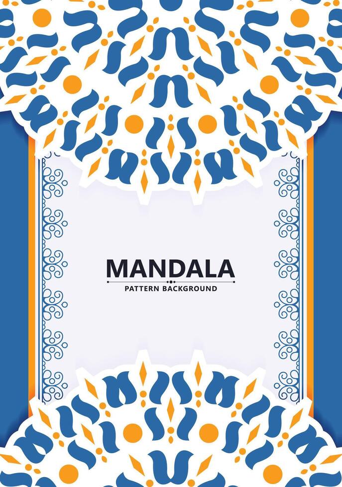 Colorful mandala pattern banner concept vector
