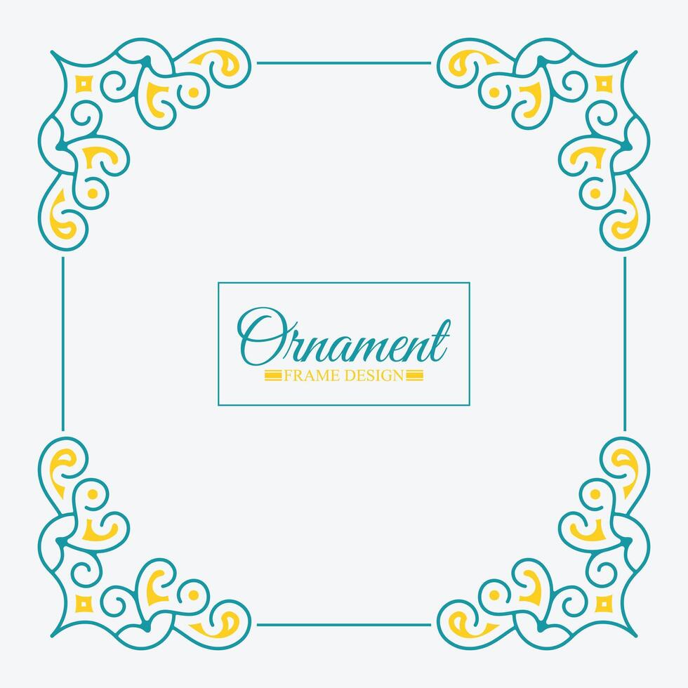 colorful art frame design template vector