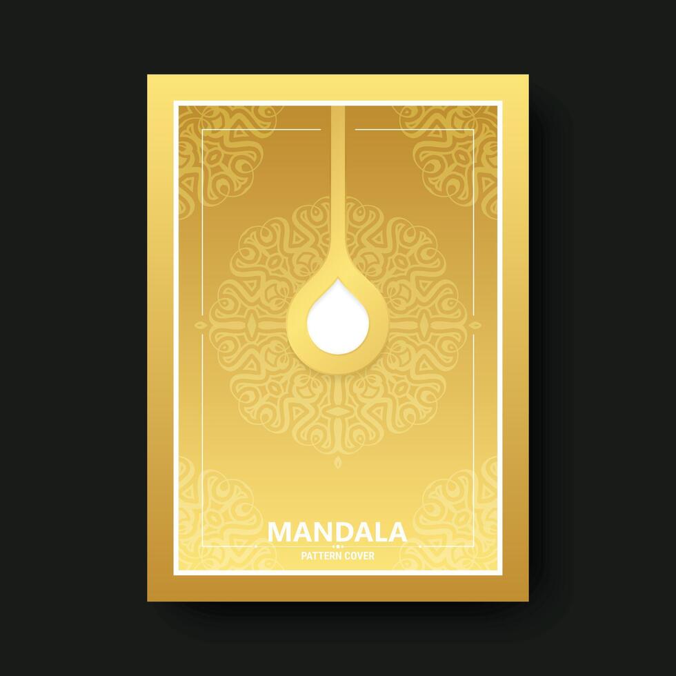 luxury cover background with mandala texture vector