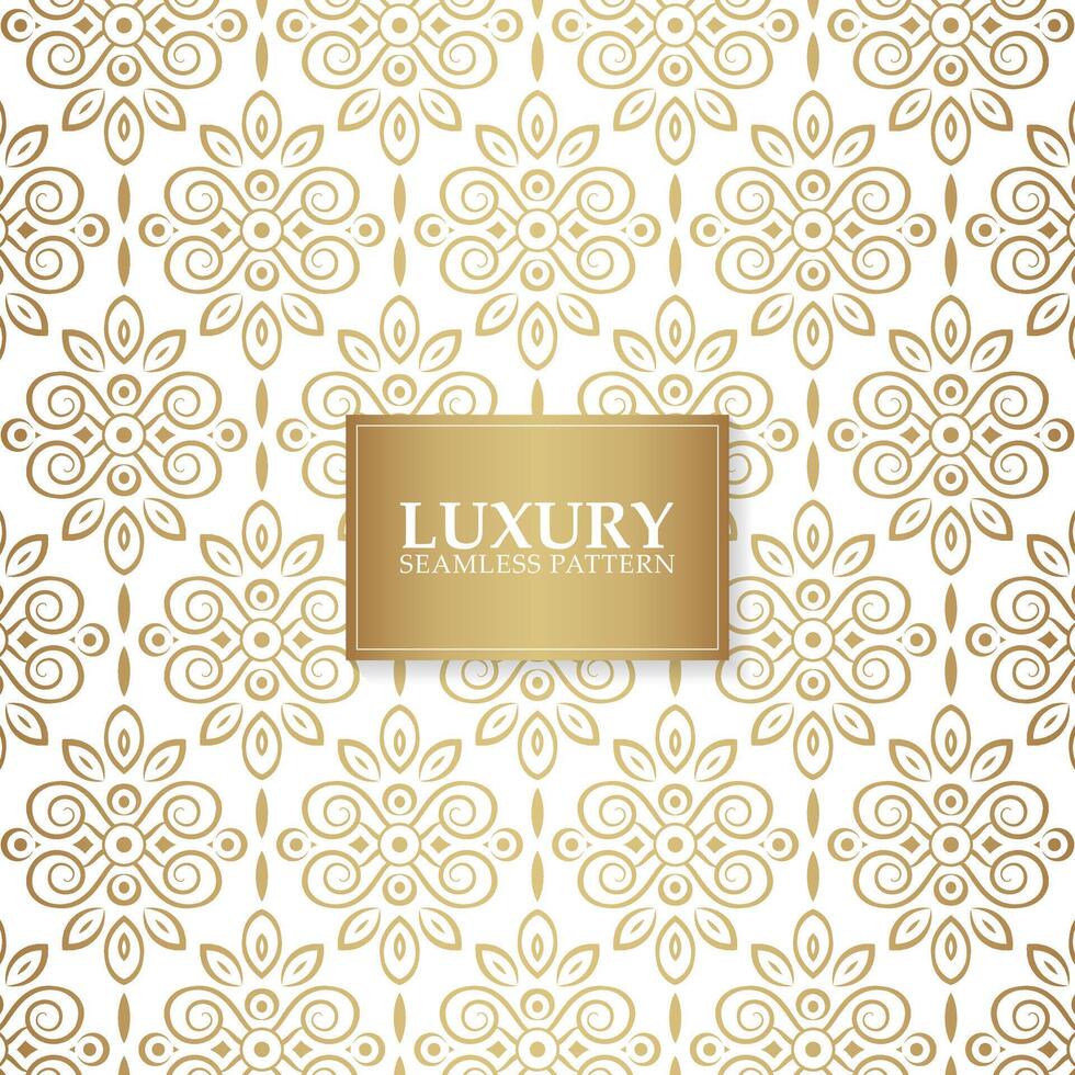 Gold Lines Ornament Geometric Seamless Pattern vector