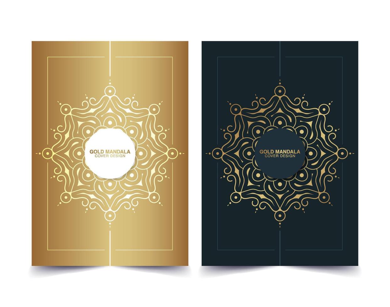 luxury cover background with mandala texture vector