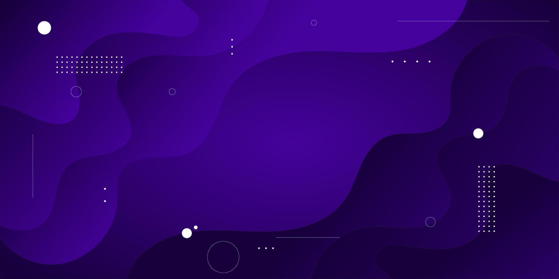 Liquid background with gradient purple with circle element vector