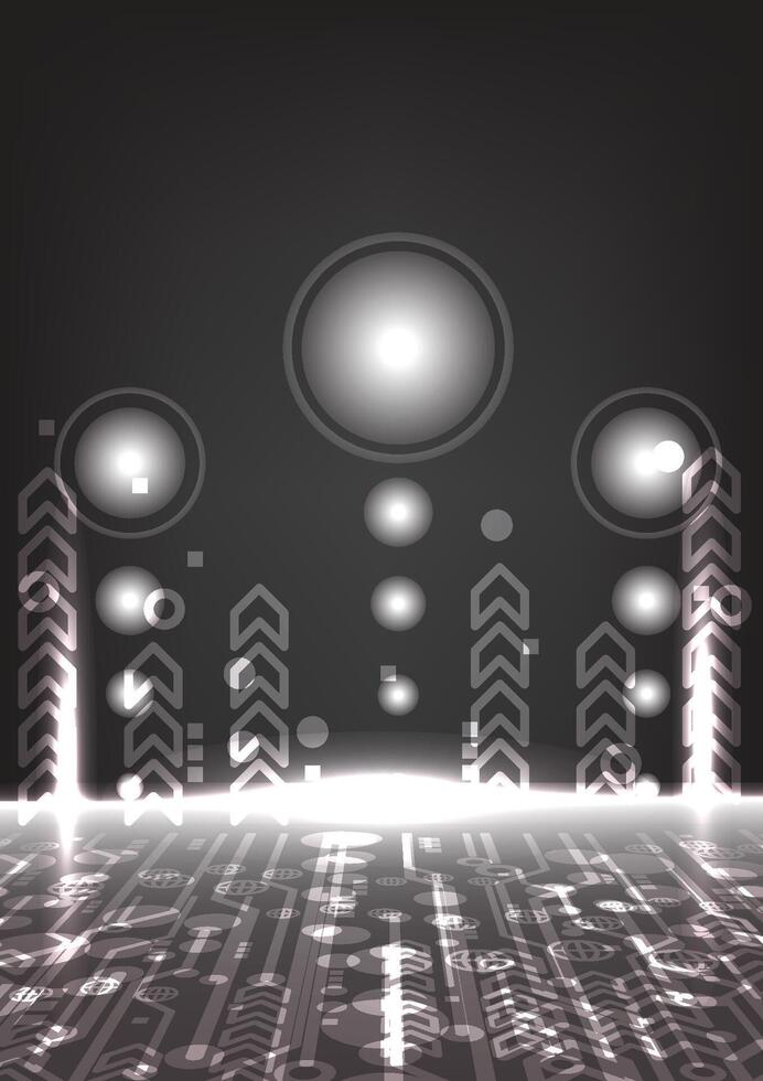 Creative illustration of hi tech background vector